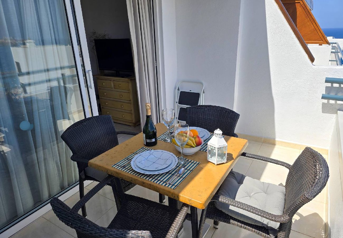 Estudio en Costa Adeje - Balcón, vista al mar, WiFi, A/C, piscina, 100 mts. de la playa