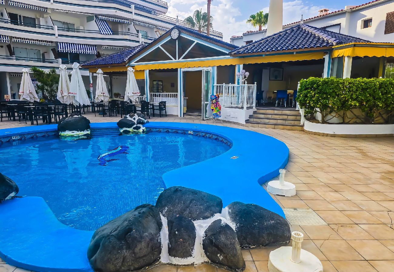Estúdio em Costa Adeje - Varanda, vista para o mar, WiFi, A/C, piscina, 100 mts. da praia